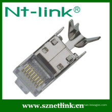 Netlink modularer Stecker stp cat6 8p8c rj45 geschirmt mit Kabelclip